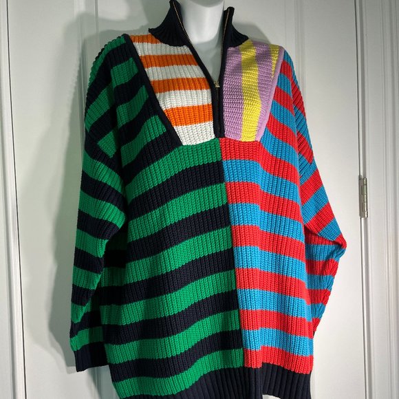 STAUD | Sweaters | Staud Hampton Sweater Cabana Stripe Multicolor | Poshmark